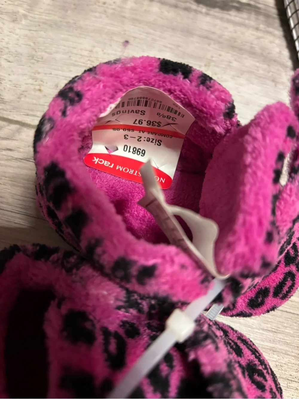 UGG Hot Pink and Black Leopard Baby Booties